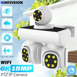 15MP Threen Lens Threen Screen WiFi Home Camera Wireless PTZ HD Auto Tracking Camera Home Secuiry Surveillance Video Audio Recor