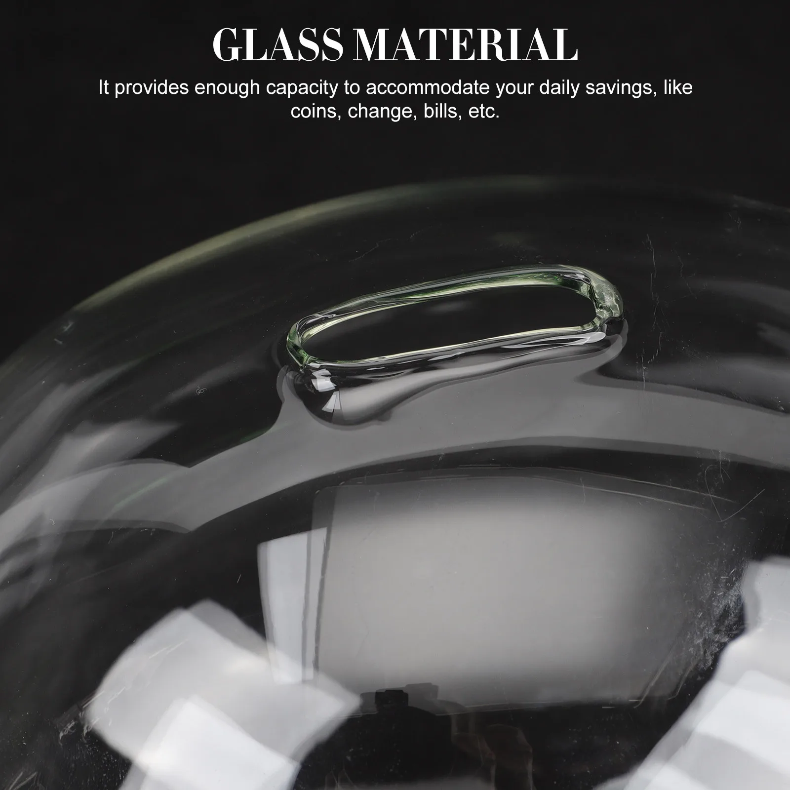 

Transparent Glass Piggy Bank Lovely Pig Shaped Money Pot for Coin Saving Desktop Decorative Storage Creative Gift