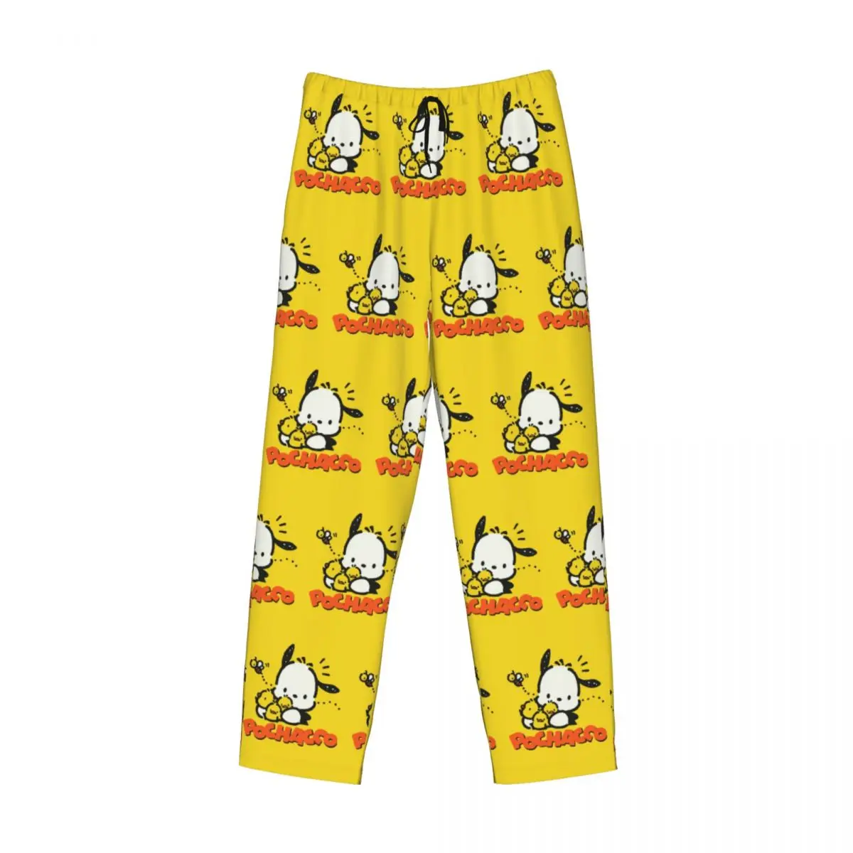 Custom Pochacco Pajama Pants Men Animation Comic Lounge Sleep Drawstring Sleepwear Bottoms with Pockets