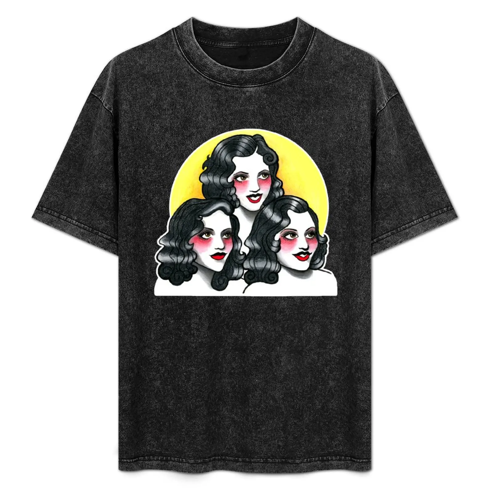 

Boswell Sisters T-Shirt Simple Solid Color Crew Neck Tee
