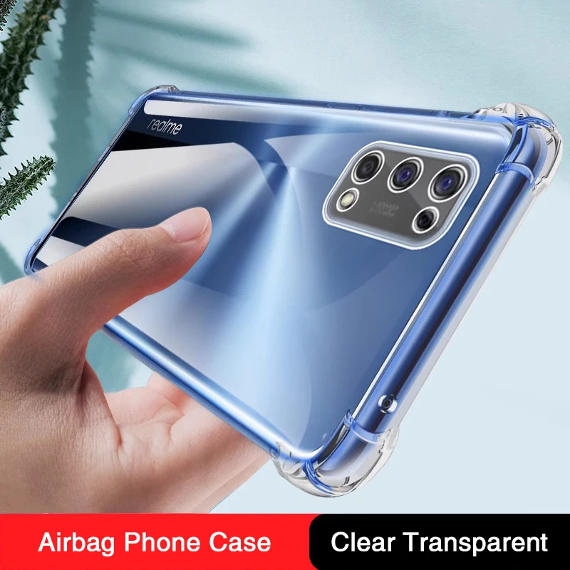 

Soft Clear Mobile Phone Case for OPPO Realme 7 Pro 7i 5G Transparent Housing Airbag Shockproof Silicone Luxury Back Cover Fundas