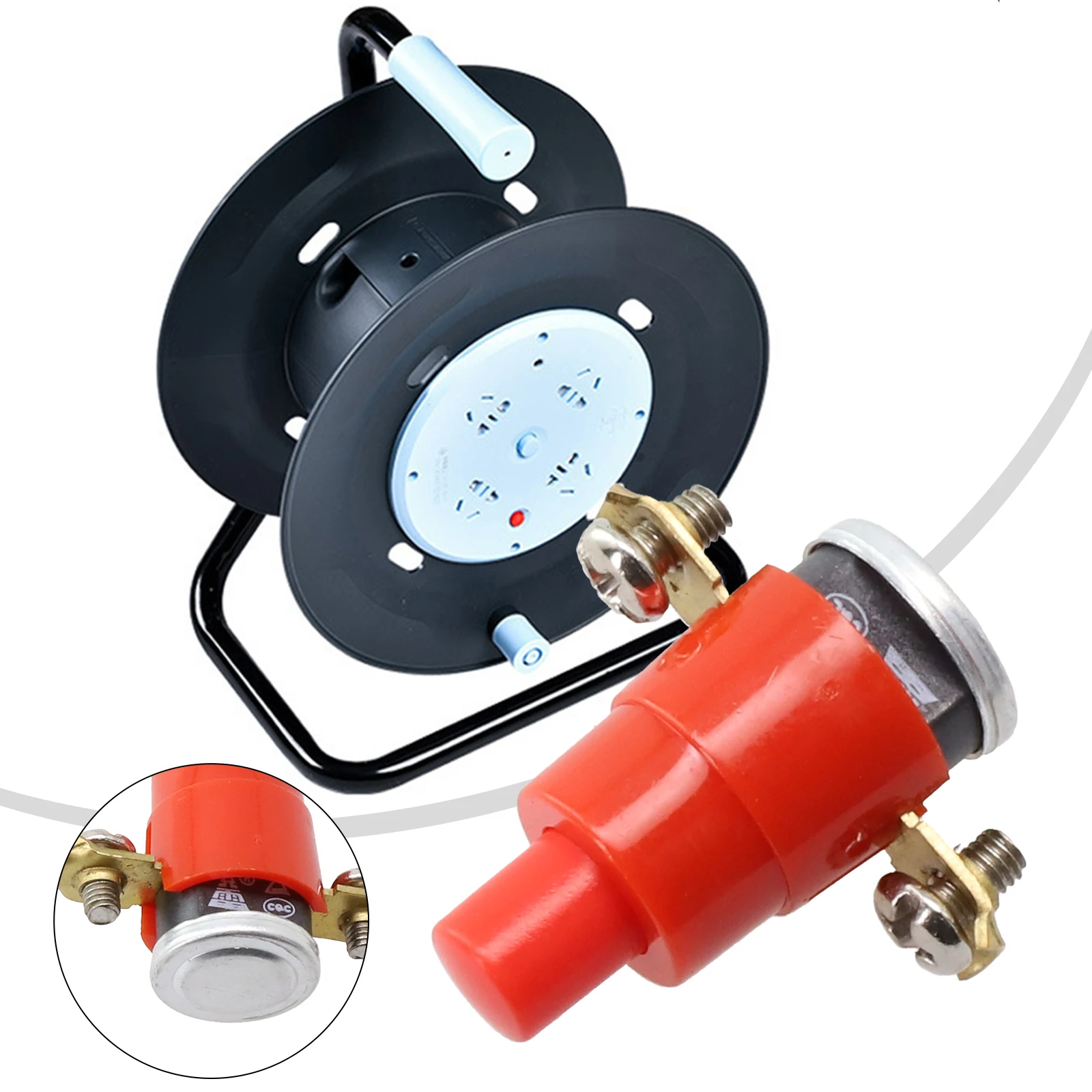 Thermal Switch 56°C 250 V 16A Thermal Switch Replacement Self-resetting Cable Reel Drum Cable Thermal Switch