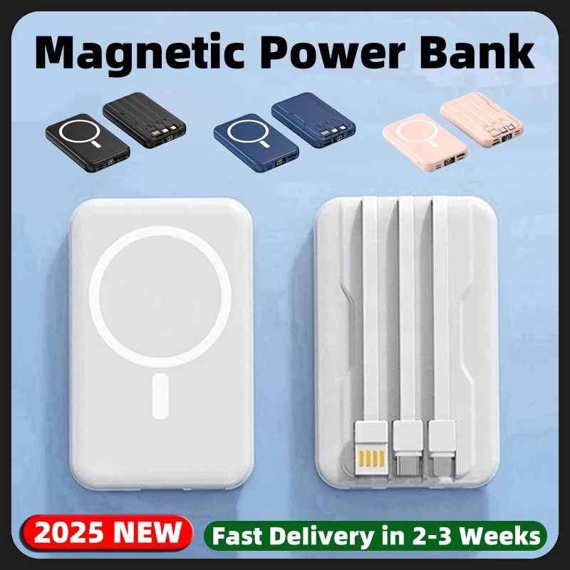 2025 New Magnetic Powerbank For Apple iPhone Samsung Xiaomi Wireless Fast Charger for Magsafe Power Bank External Spare Battery