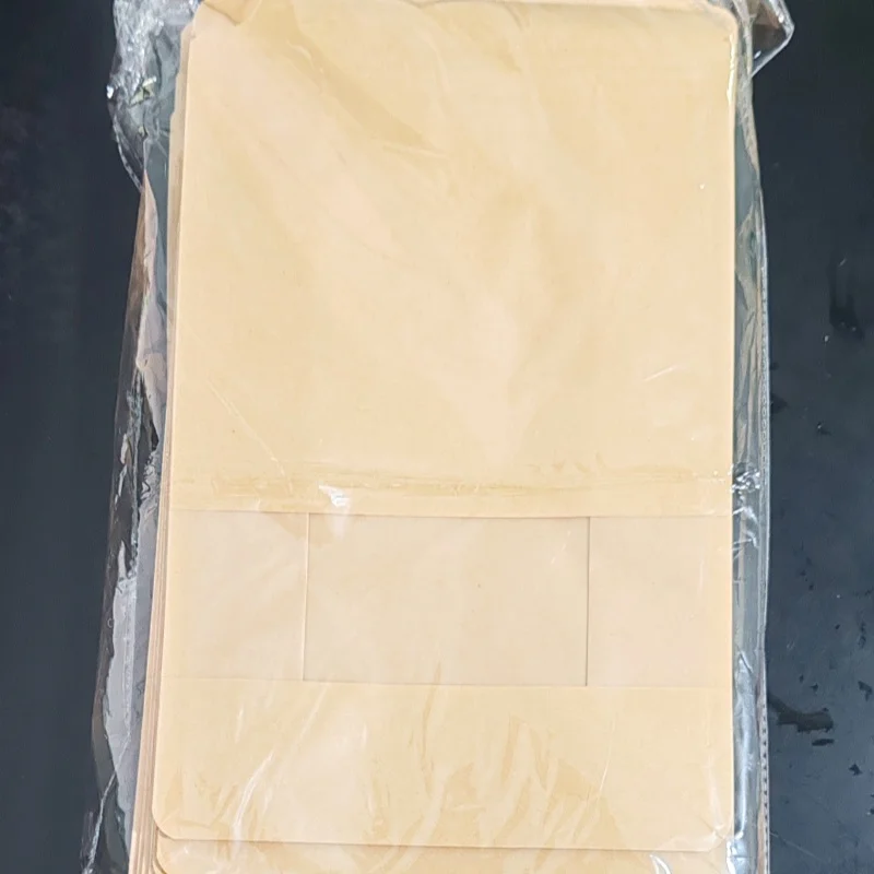 

50pcs 3D Window Kraft Stand-Up Pouches - Resealable Frosted Bags for Coffee, Tea, Spices, Snacks & Baking Supplies