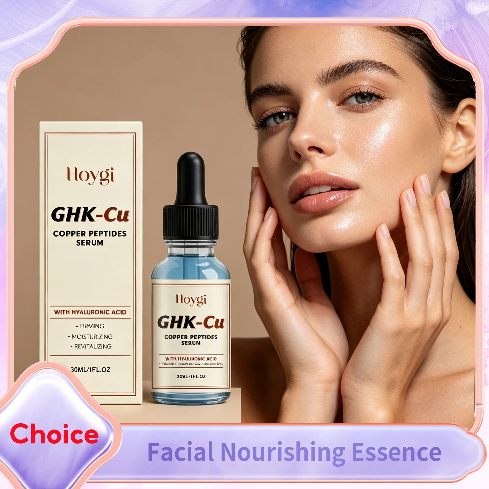 

GHK-Cu Firming Essence Anti Wrinkle Fade Fine Lines Brightening Skin Deep Hydration Nourishing Facial Essence Oil Face Skin Care