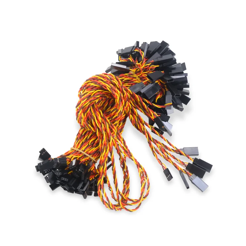 New 6pcs10/15/20/30/50/100cm Twisted wire Servo Extension Cable For Futaba JR Anti-interference Servo For RC Helicopter Part DIY