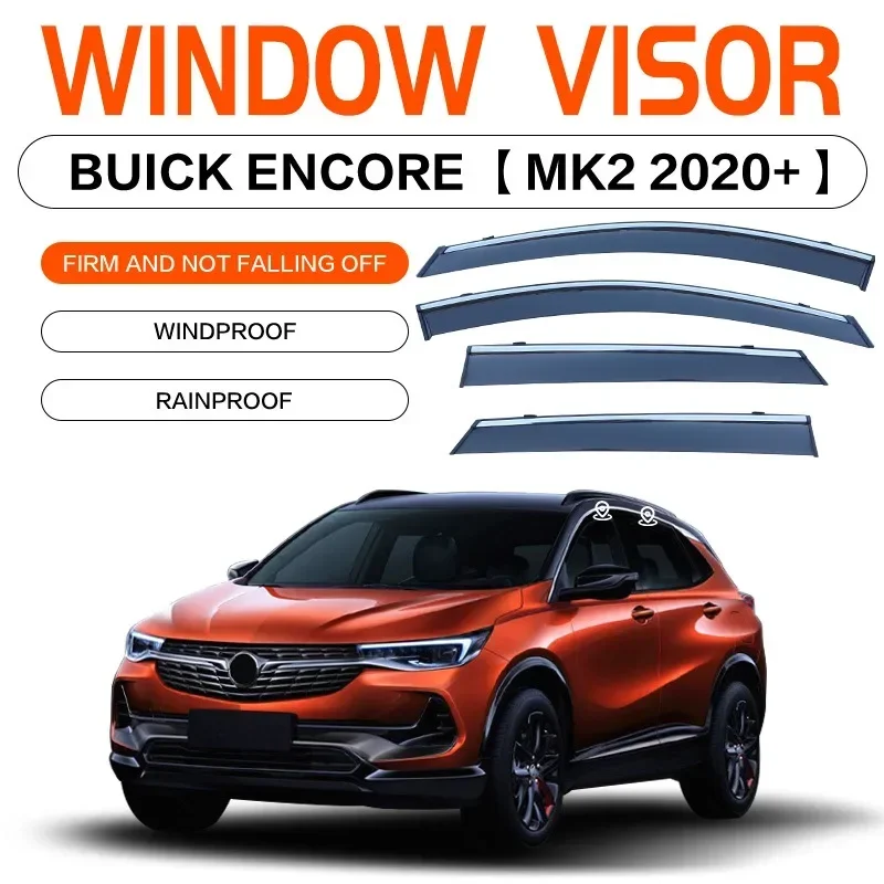 Fit for buick ENCORE GX Window visor Car Sun Rain Guard Vent Shade Deflector Wind Weathershield Moulding Trim Tuning Accessories