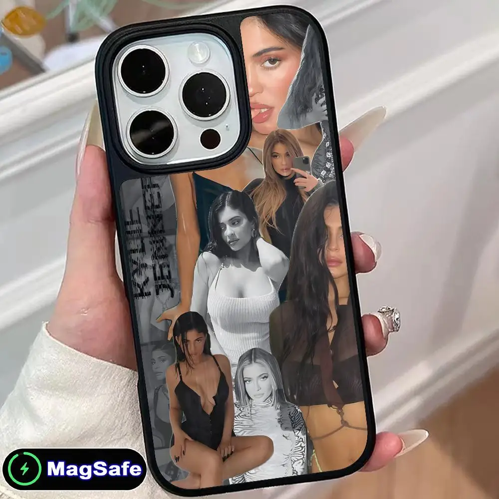 

Чехол для мобильного телефона Kylie Jenner для iPhone 17 16 15 14 13 12 11 Air Pro Max Plus Magsafe, матовый, цветной, красивый дизайн