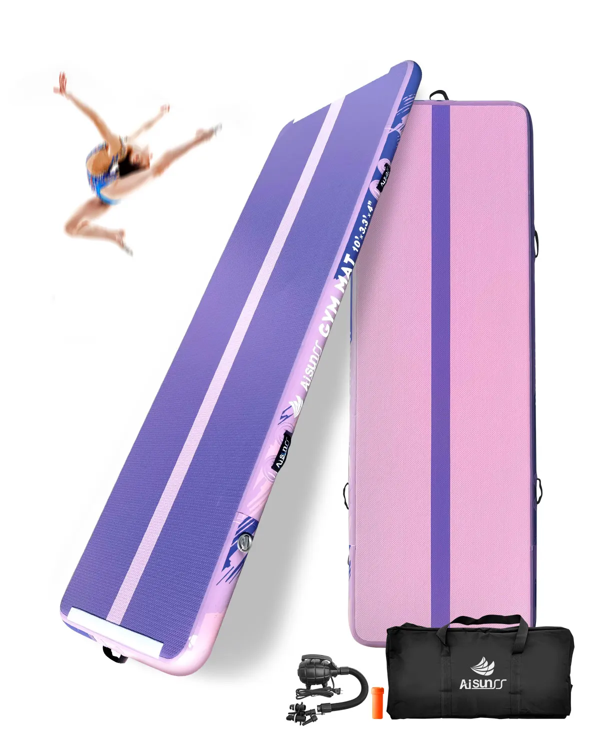 

Sport-Specific Inflatable Air Track Tumbling Gym Mat - Yoga Mat for Exercise