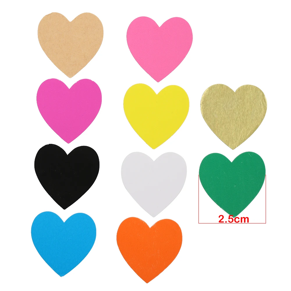 500Pcs/Roll Love Heart Shaped Sticker Seal Labels Cute Stationery Sticker Scrapbooking for Craft Birthday Party Gift Packaging