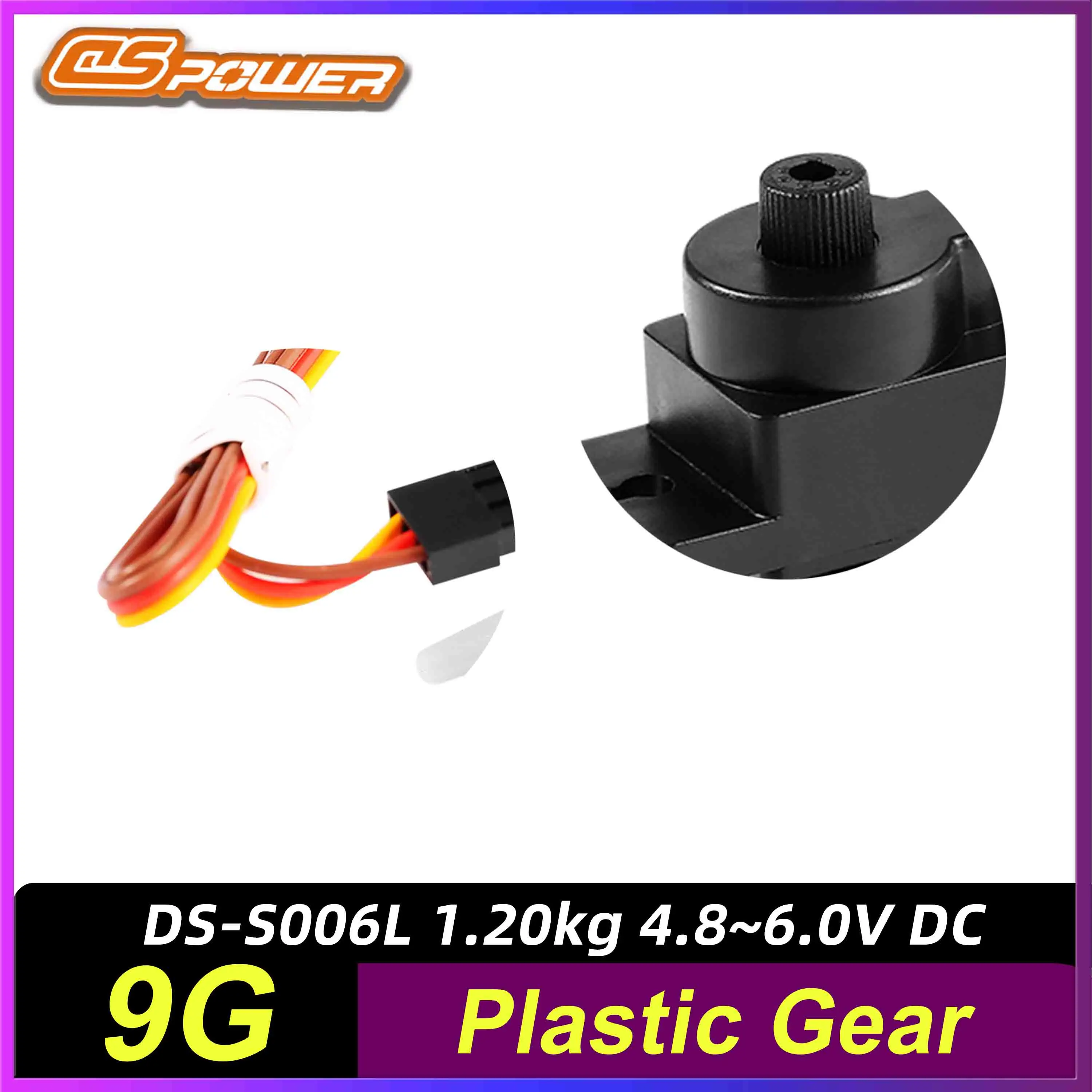 Dspower 9g Micro Clutch Servo Plastic Gear 1.20kg 4.8~6.0V DC for RC Plane Helicopter Aircraft Glider Wltoys Model Accessories