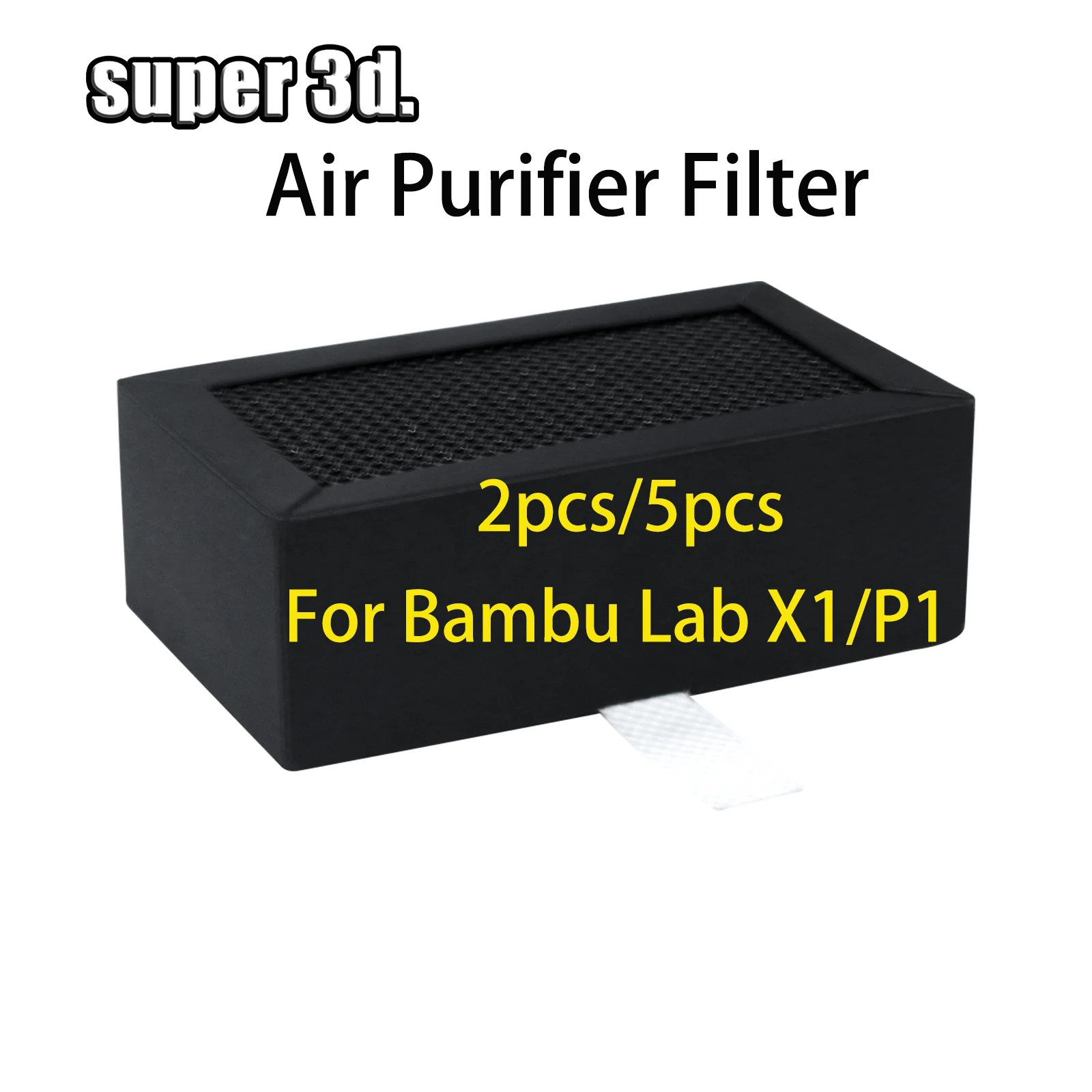 

1/2/5 шт. для Bambu Lab P1 X1 фильтр с активированным углем, сменный фильтр для очистителя воздуха для Bambu Lab X1 X1C P1P P1S 3D-принтер Par