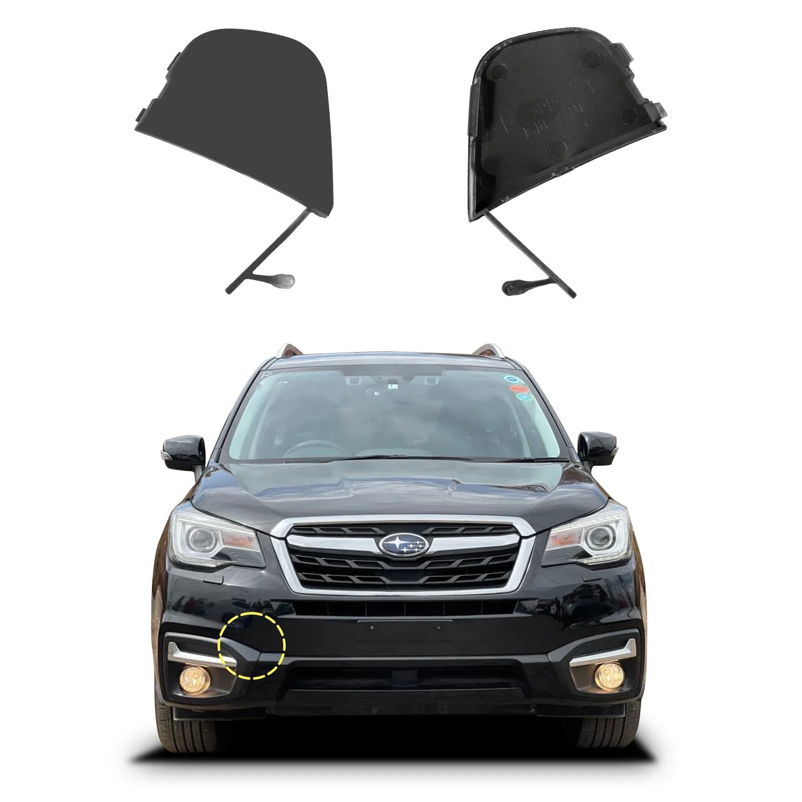 

Front Bumper Tow Hook Cap Towing Eye Cover For Subaru Forester 2.5L H4 2017 2018 57731-SG220 Trailer Cover Cap