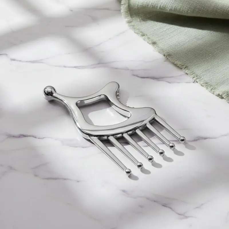 Multifunctional Scalp Massage Comb Metal Gua Sha Tools Neck, Face,Eyes Deep Tissue Release Scraping Board Myofascial Massager