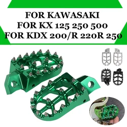 For Kawasaki KX 125 250 500 KDX 200 220 R 200R 220R 250 KDX200 R KX500 2004 Accessories Footpegs Foot Rests Pegs Pedal Footrests