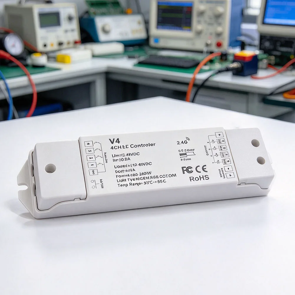 4CH LED Strip Controller RGBW RGB Single Color Dimmer Memory Function 12V-48V 20A For Pwm For LED Light Strip Power Supply Unit