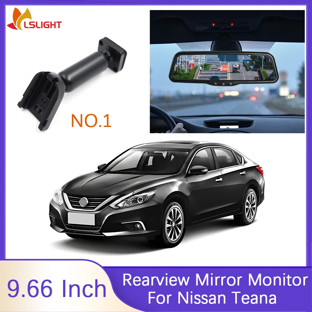 9.66 Inch Car Rearview Mirror Monitor Driving Recorder For Nissan Teana 2004-2024 HD 1080P Support AHD With Original Bracket