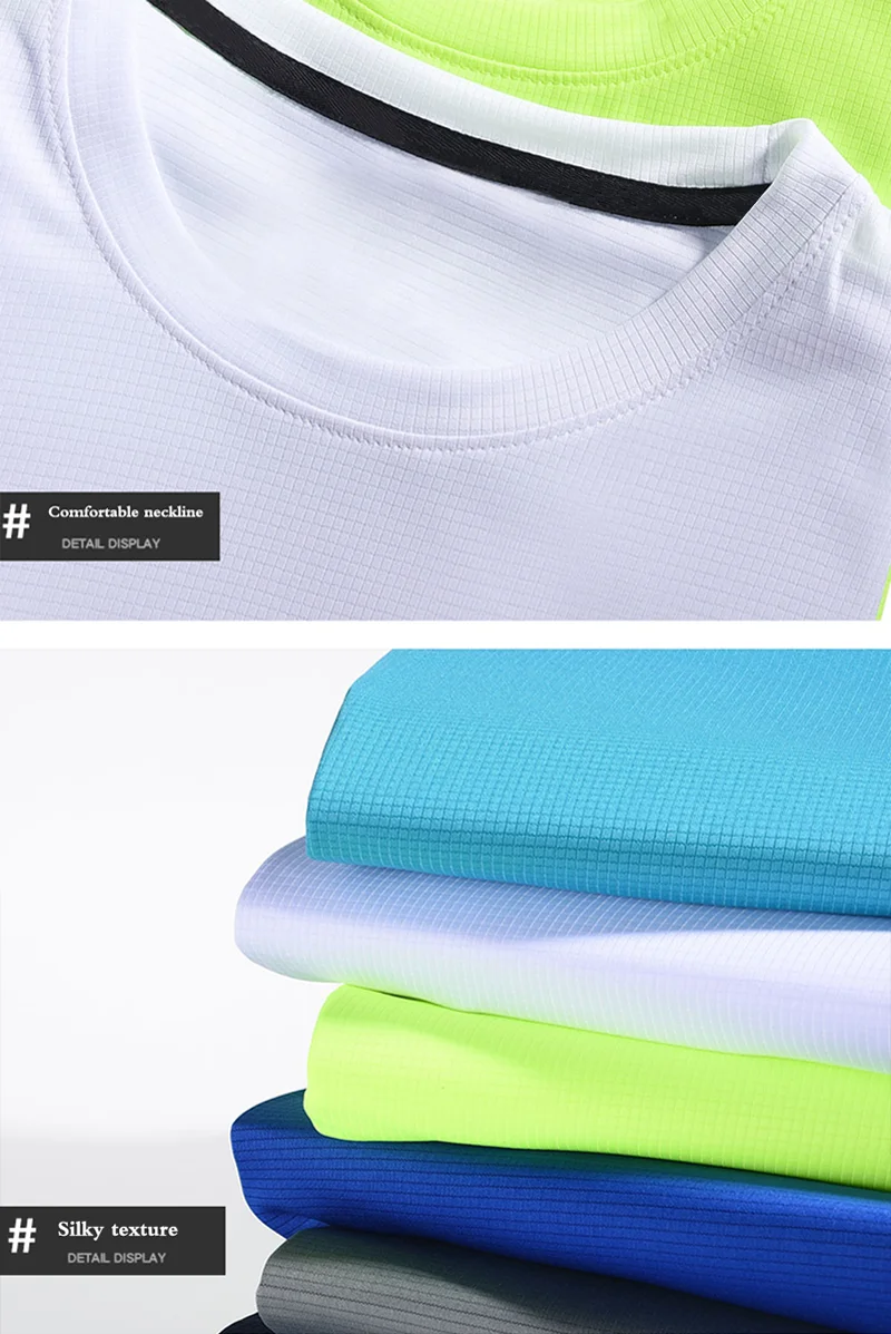 Multicolor Dry Quick Short Sleeve Slim Sport T Shirt Gym Jerseys Fitness Shirt Trainer Running T-shirt Breathable Sportswear Men