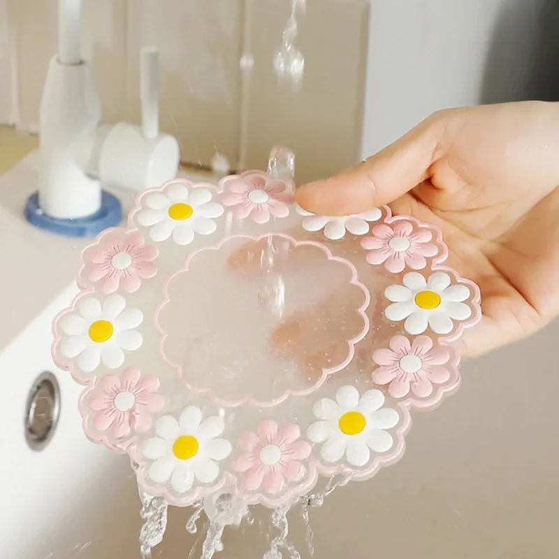 Cute Daisy Blossom Table Mat Anti-skid Cup pads Tea Cup Milk Mug Coffee Cup CoasterHeat Insulation  Kitchen Accessories Placemat