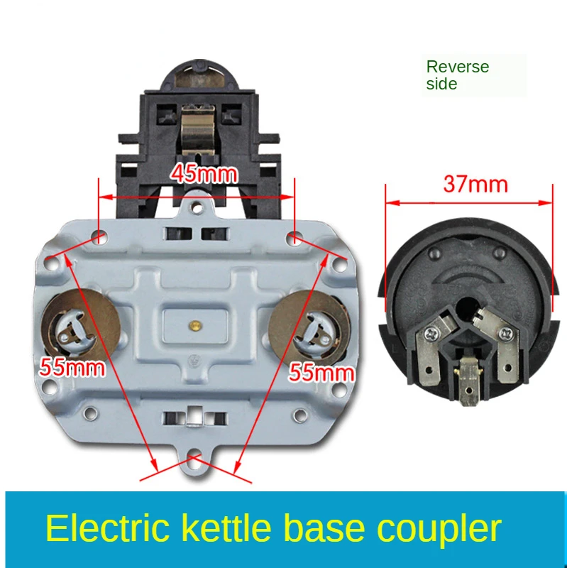 Hervidor eléctrico, conector acoplador de cafetera, interruptor de control de temperatura, Hervidor eléctrico, base impermeable, accesorios de enchufe