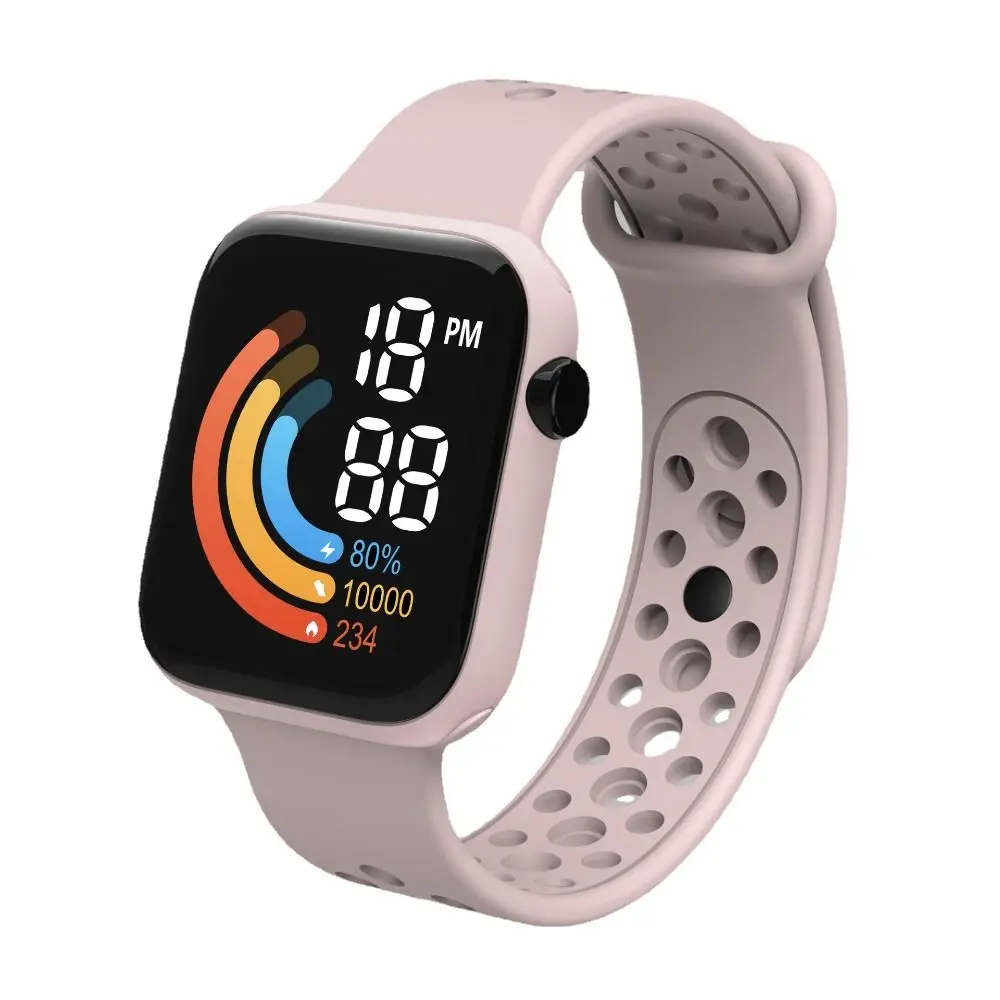 子供用LED防水スポーツウォッチ、発光腕時計、電子学生時計、キッズファッション、2024