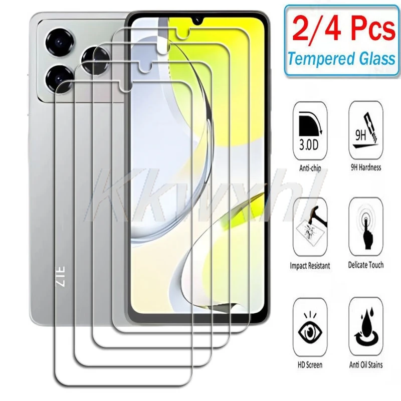 

2-4PCS Tempered Glass For ZTE Blade A76 5G 4G 6.75" ZTEBladeA76 BladeA76 Screen Protector Cover Film