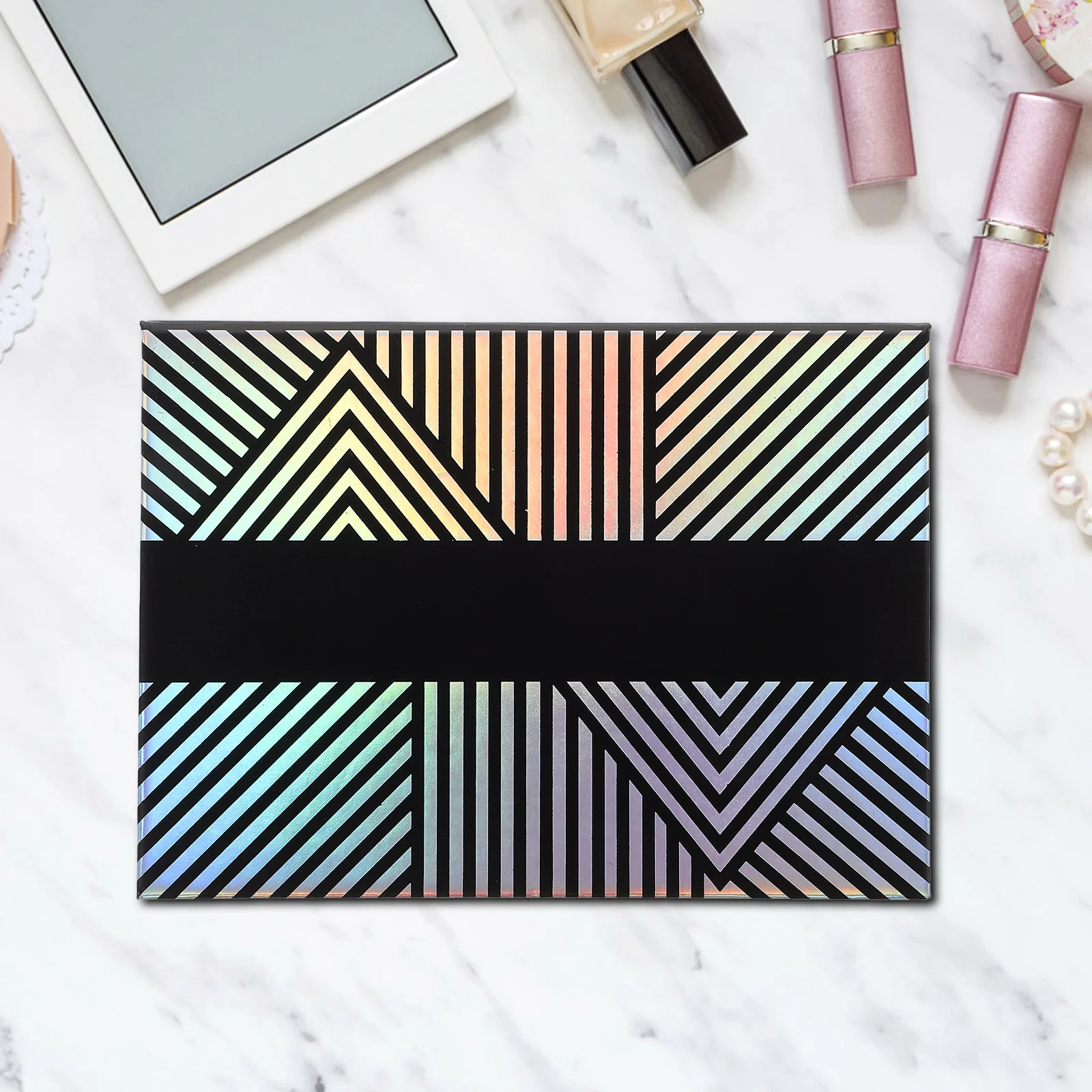 Empty Eyeshadow Palette Box Magnetic with Mirror Case Holder Organizer