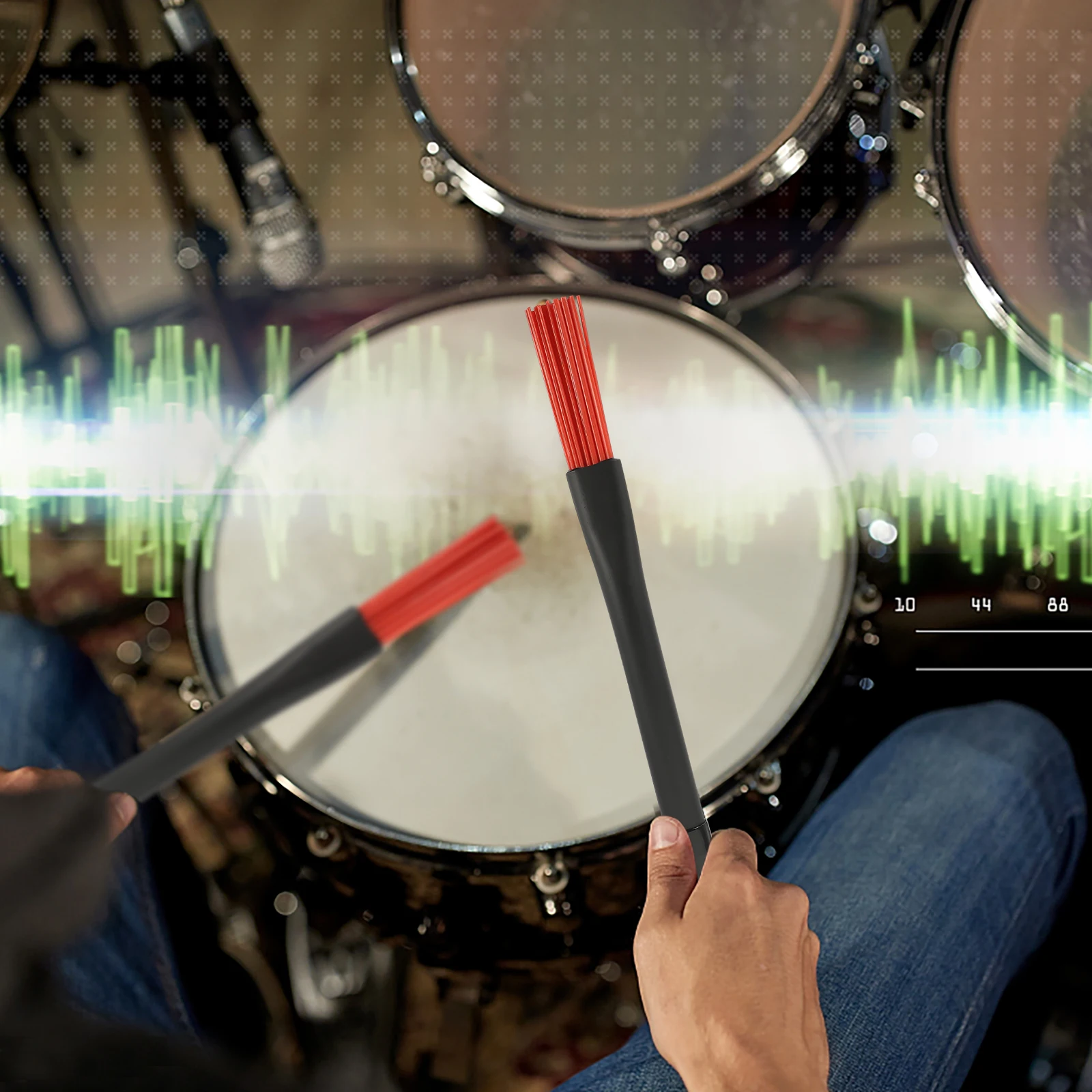 

Drum Sticks and Brushes Drummer Playing for Drums Small Stable Drumstick Silica Gel Retractable Comfortable