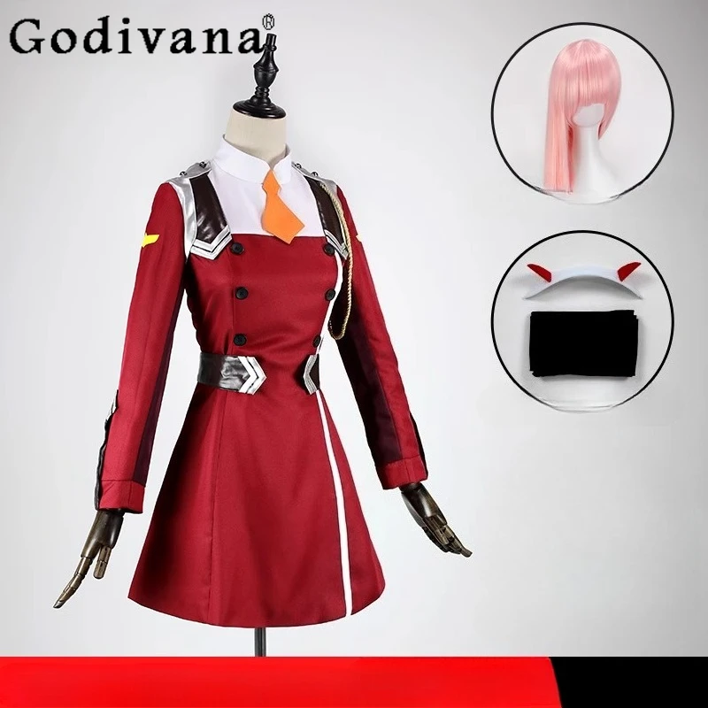 

Game Cosplay Costume for Women Long Sleeve Two Cosplay Dress Set Female Halloween Cos Sexy Wig Prop Anime Dress