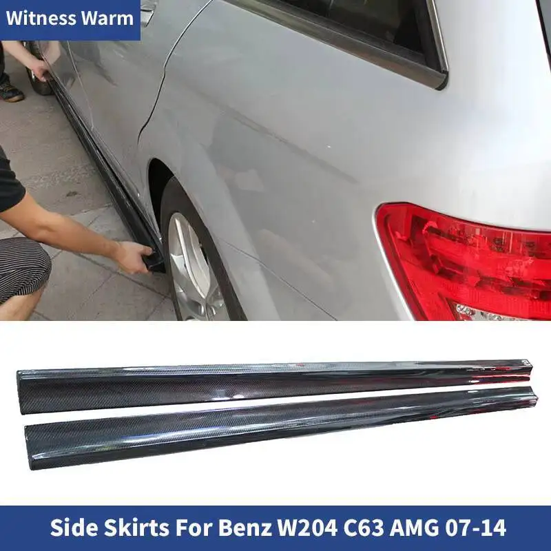 

for W204 Amg C63 Carbon Fiber Side Skirt Apron for Benz W204 Side Lip Splitters C180 C200 C260 C63 Amg 2007-2014