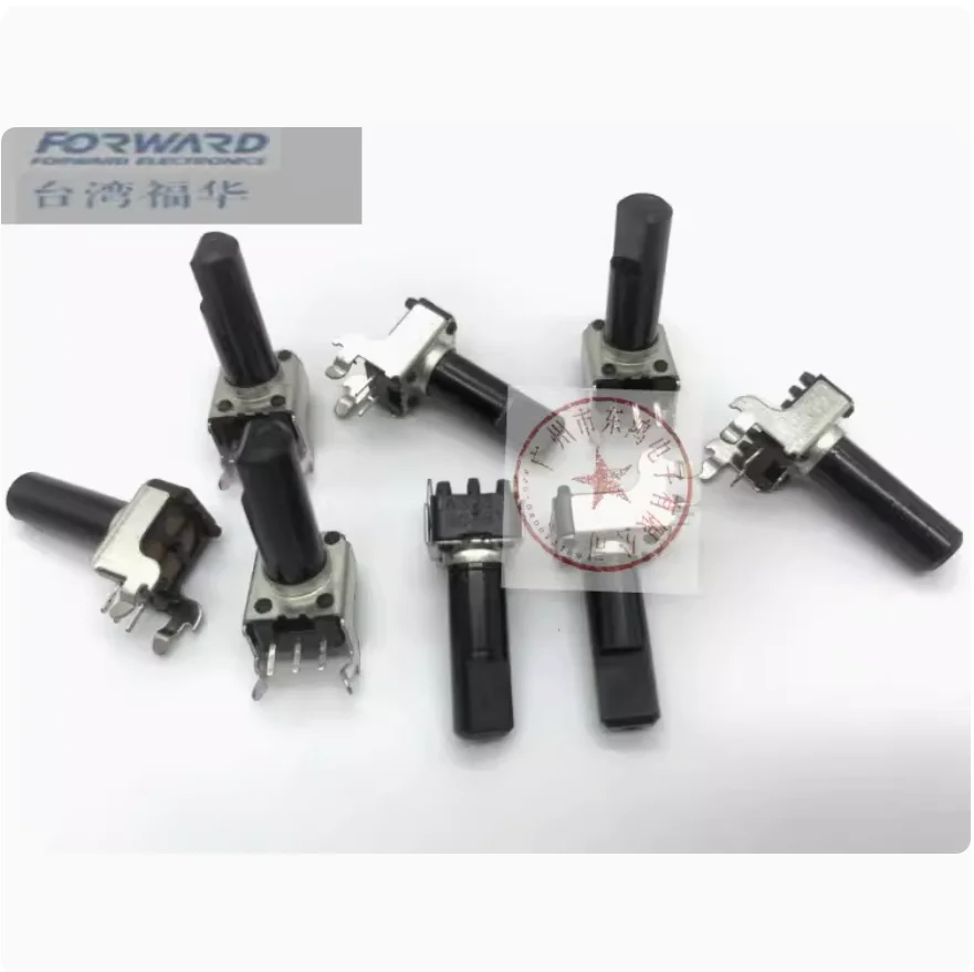 

10pcs Taiwan Fuhua RK09 type B50k amplifier volume potentiometer 3 spindle length 18mm half handle RD09FF110005