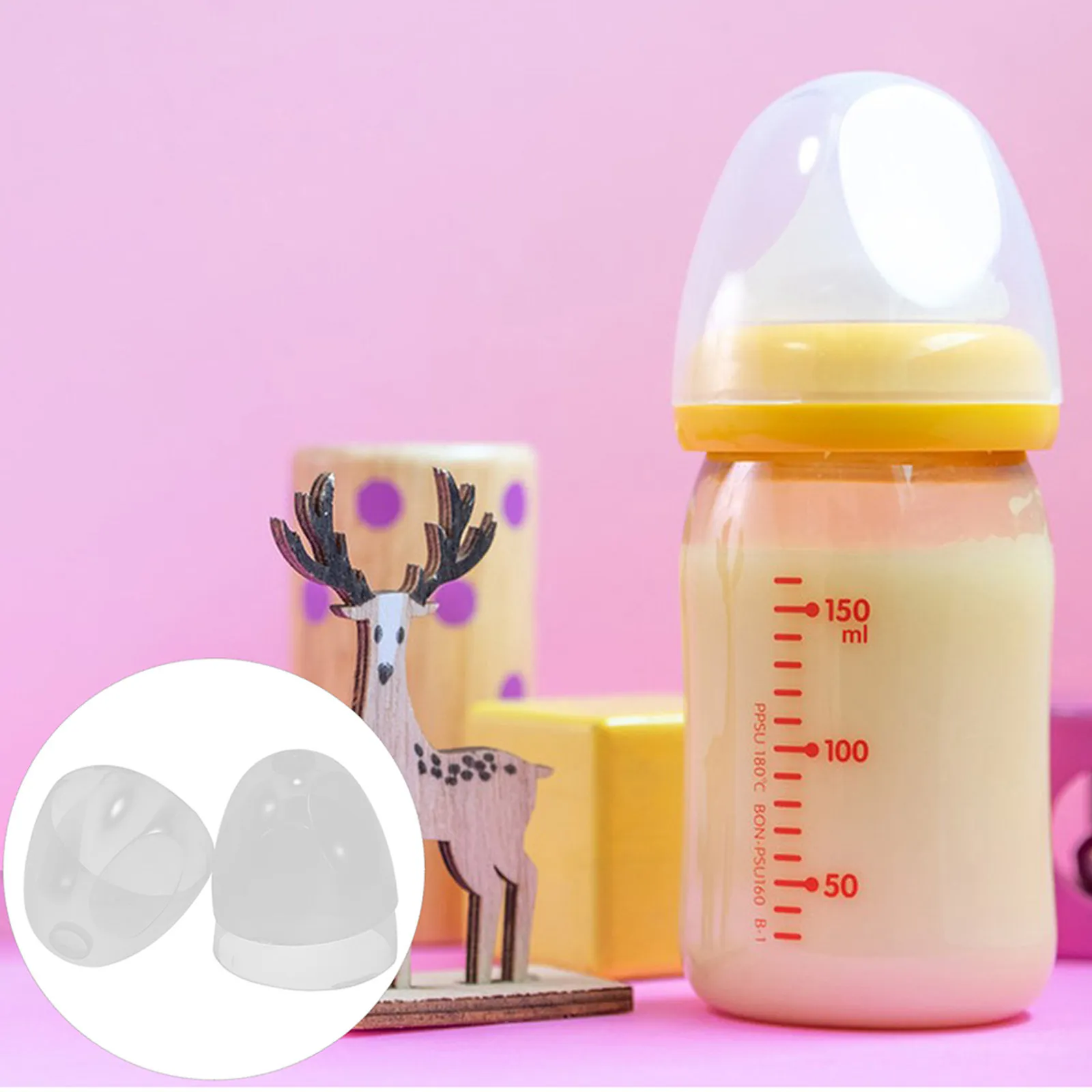 

4Pcs Universal Wide Bottle Caps Replacement Parts Baby Feeding Bottles Cap Reusable Plastic Lid Replacement Bottle