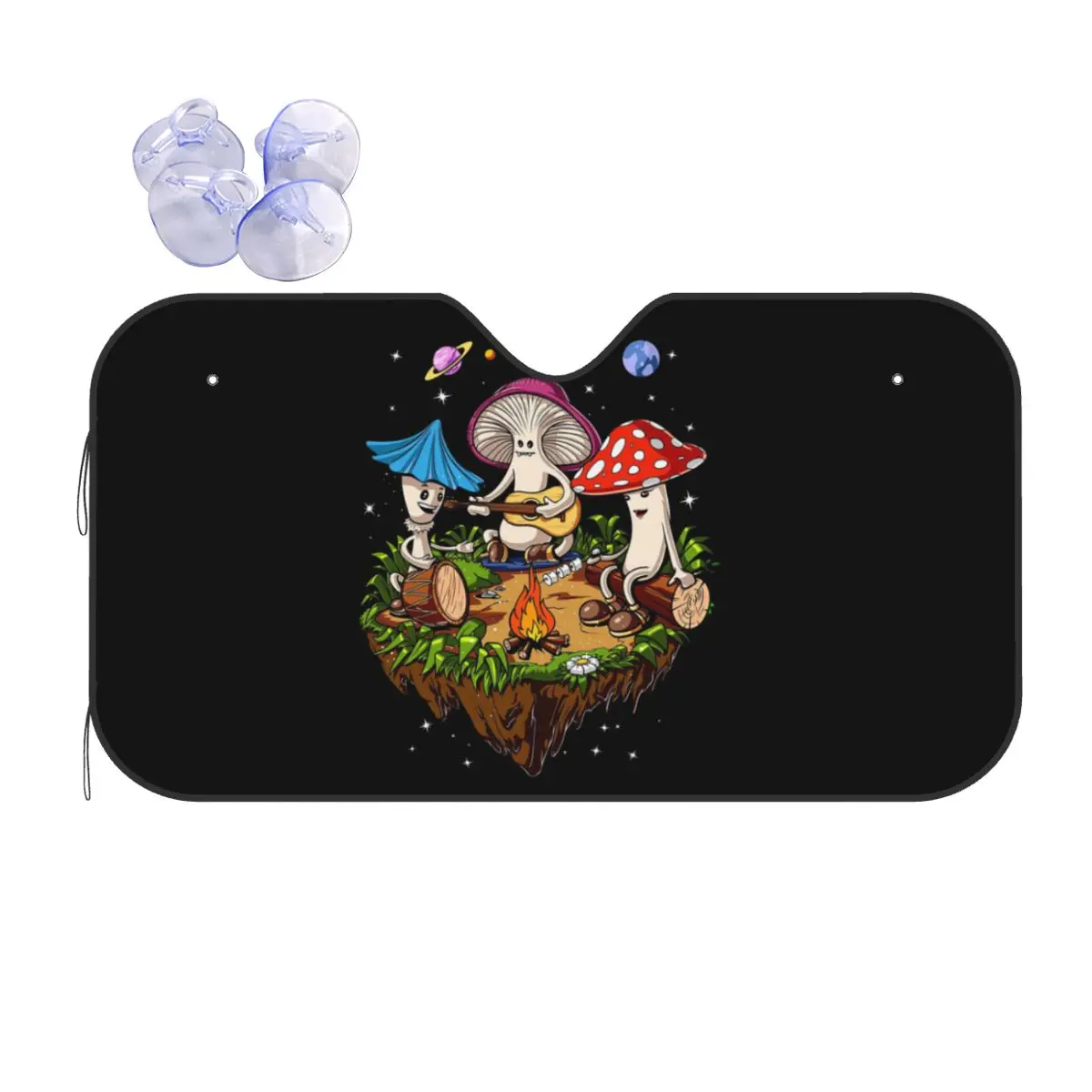 

Hippie Magic Mushroom Sunshade Windscreen Car Front Windshield Window Sun Visor Accessories Covers