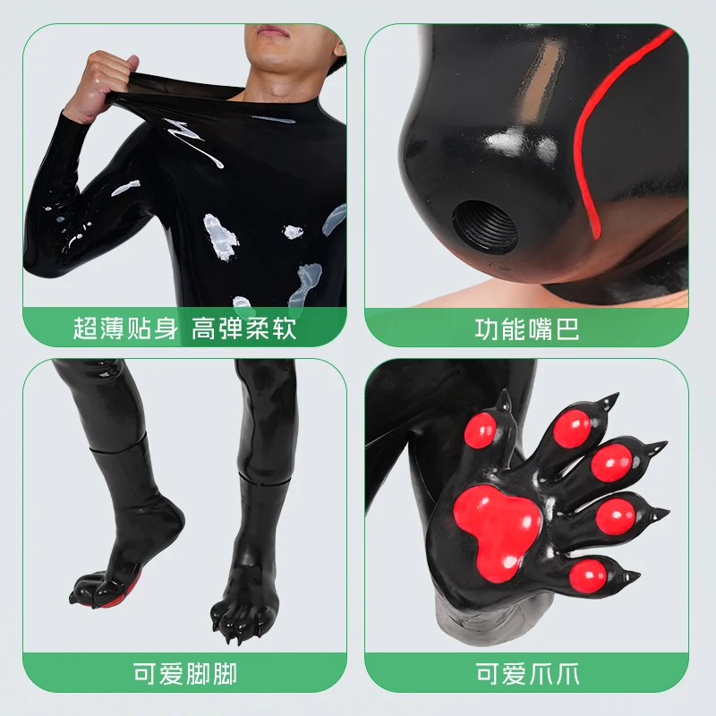 

Silicone onesie, dog suit, all-inclusive cos props, self-designed animal costume, nightclub bar, performance clothing.