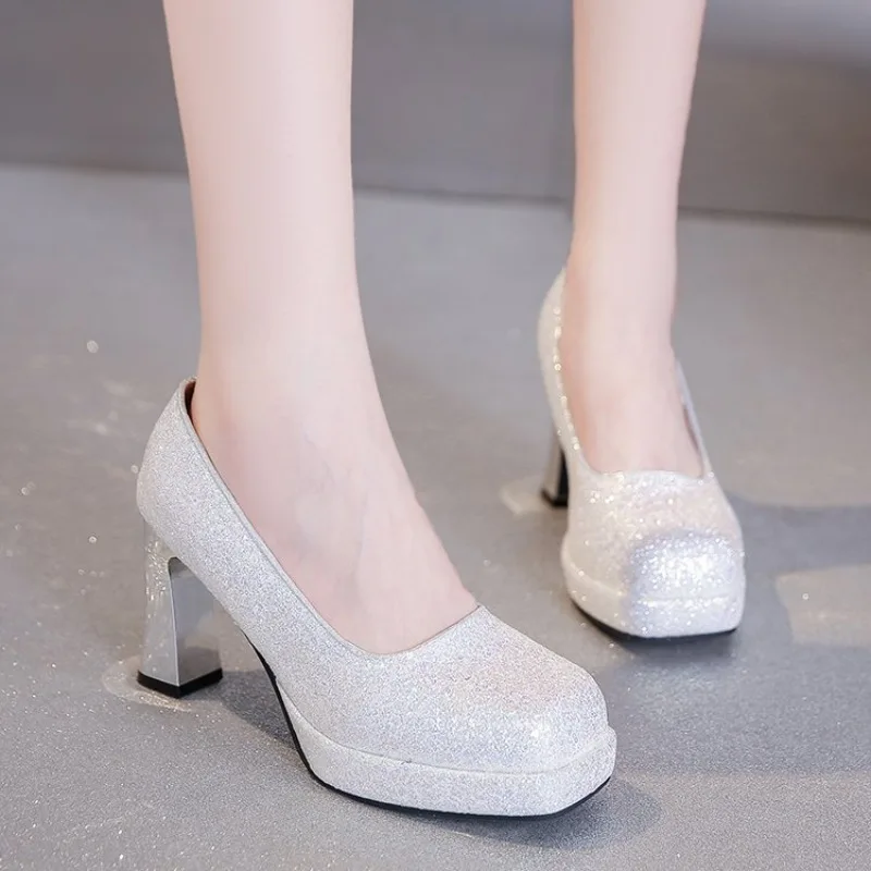 

2026 Heels Women Pumps Shoes Platform Wedding Office Party Shoes Woman Sexy High Heels Wedding Shoes Ladies
