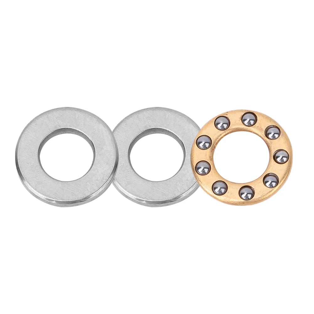 Set di cuscinetti in acciaio piatto ad alta precisione in miniatura con cuscinetti a sfera da 10 pezzi (F5-10M 5x10x4mm)