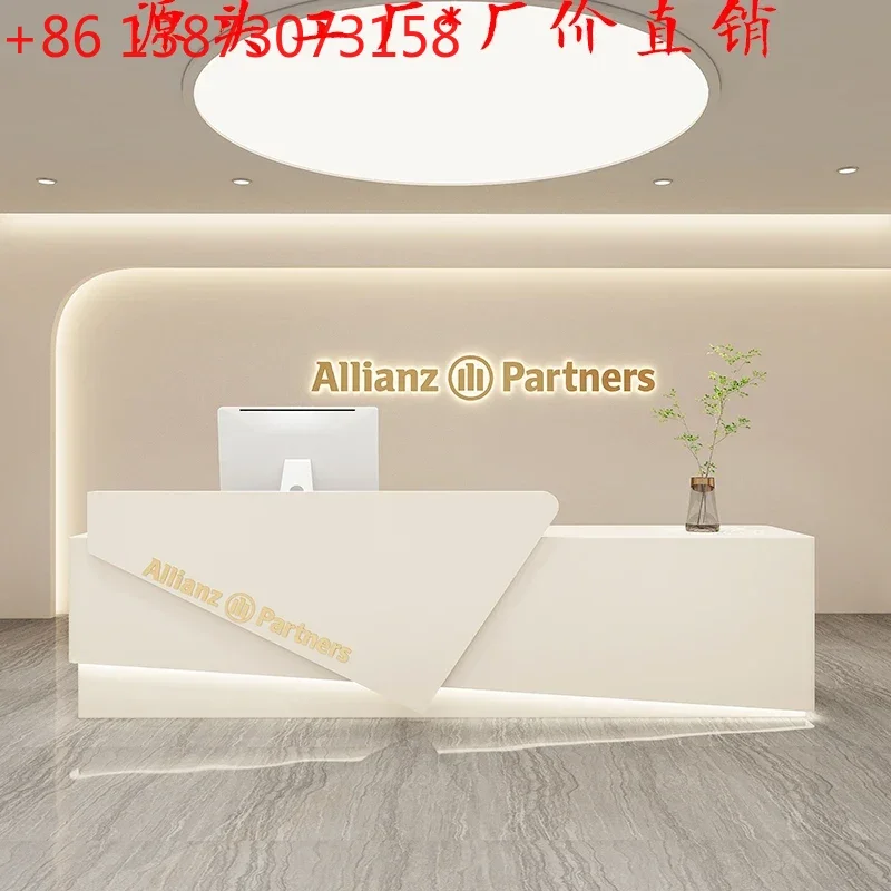 

Simple beauty salon checkout page Clothing shop Company hall Reception desk9344