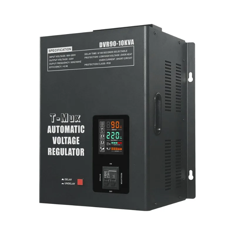 10KVA DVR90 Single Phase Relay Round Coil Automatic Voltage Regulators Stabilizers