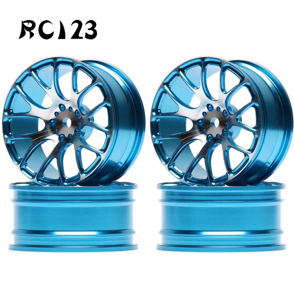 4Pcs Aluminum Alloy 7Y Spoke Wheel Hub Rims For RC 1/10 On-Road Drift Sakura Traxxas HSP Tamiya HPI Kyosho RedCat