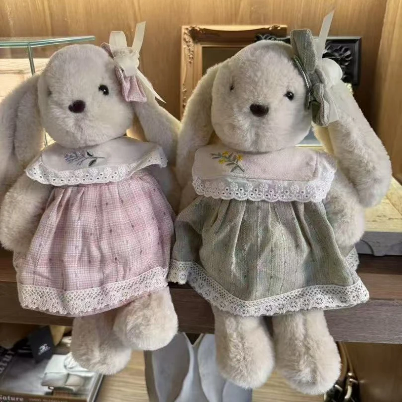 

Kawaii Long Ear Lolita Bunny Plush Toys Cartoon Stuffed Animals Rabbit Wear Skirt Soft Baby Accompany Sleeping Doll Girls Gifts