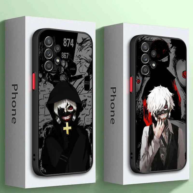 T-Tokyo G-Ghoul Anime Luxury Frosted Translucent For Samsung Note 20 A35 A03 A54 A31 A22 A34 A14 A24 A04 A55 5G Soft Phone Case