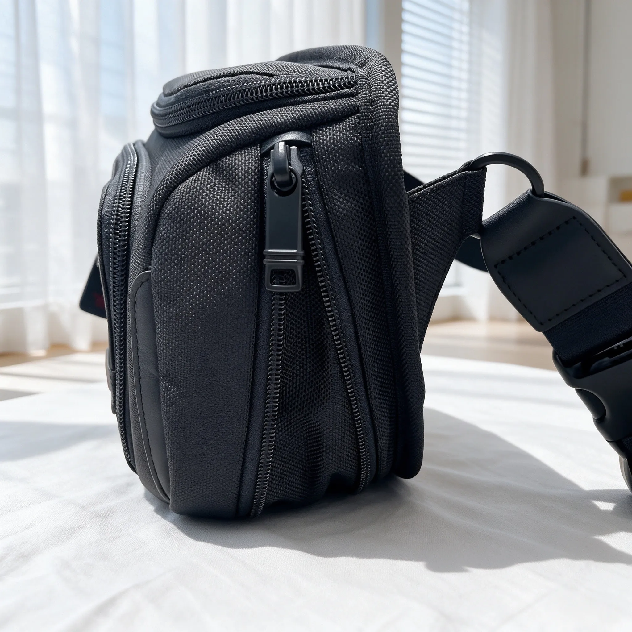Men's Ballistic Nylon Sling Bag, Lightweight Casual Crossbody Chest Waist Pack for Commute view 5