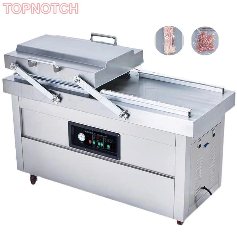 Food Meat Fruit Vegetable Vacuum Packing Machine Industrial Double Chamber Vacuum Sealer