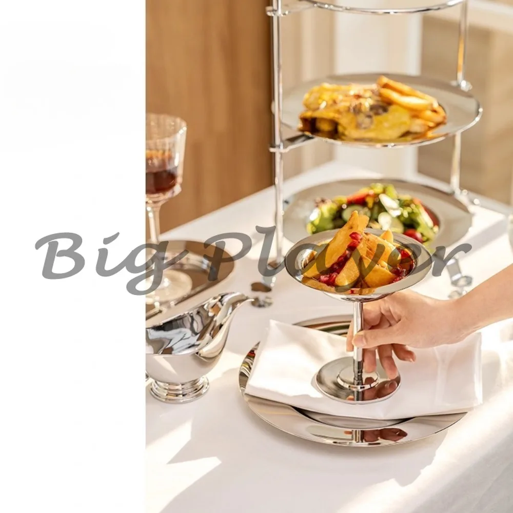 

Nordic stainless steel cocktail cup light luxury dessert cup ice cream cup afternoon tea tableware sauce boat tray accessories