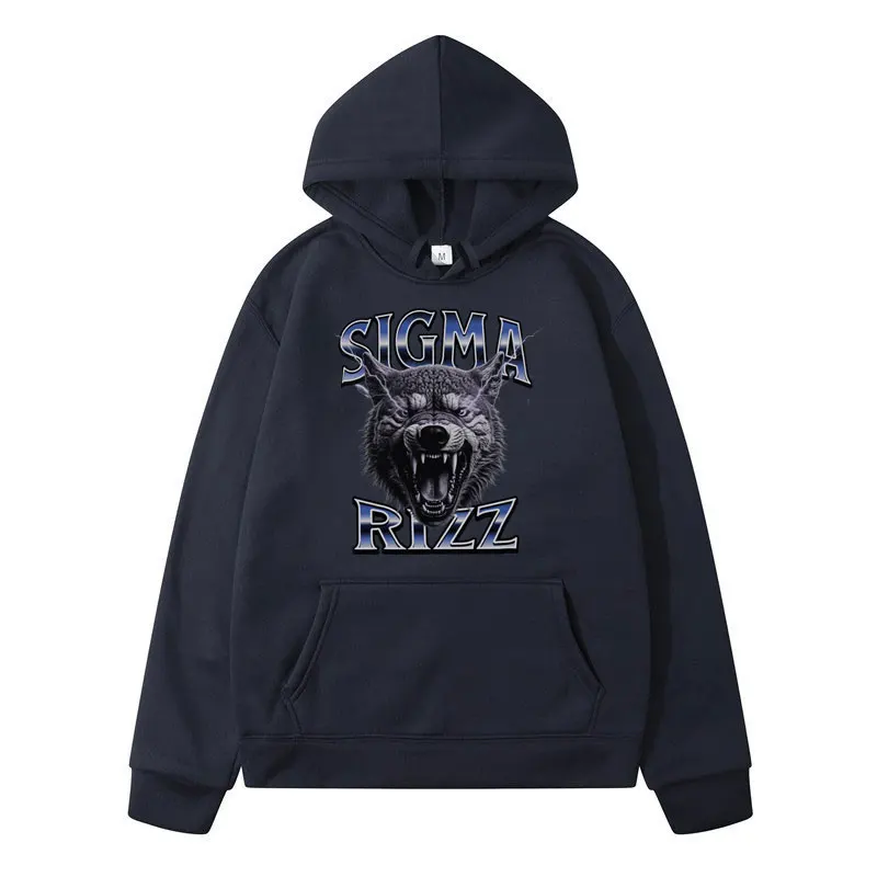 Sigma Rizz Funny Hoodies Men's Clothing Winter Fashion Oversized Streetwear New in Sweatshirts Vintage Harajuku Fleece Pullover