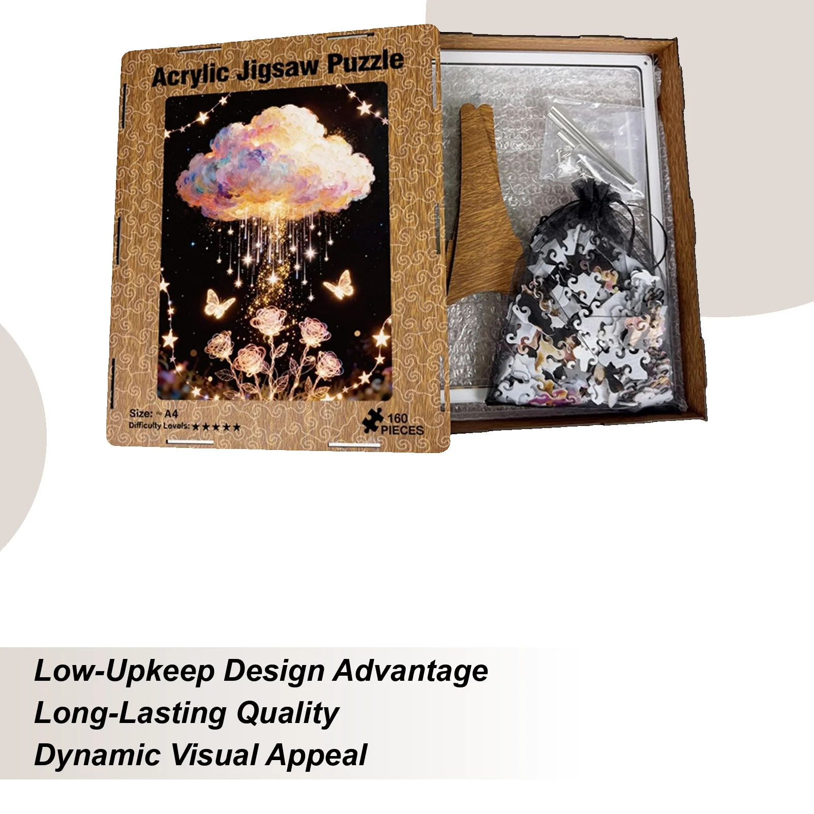 パズルゲームス アクリルクラウドクラフト キッズパズルゲーム 就学前の子供向け 男の子 女の子 クリスマス 誕生日 ホリデー 飛行機旅行