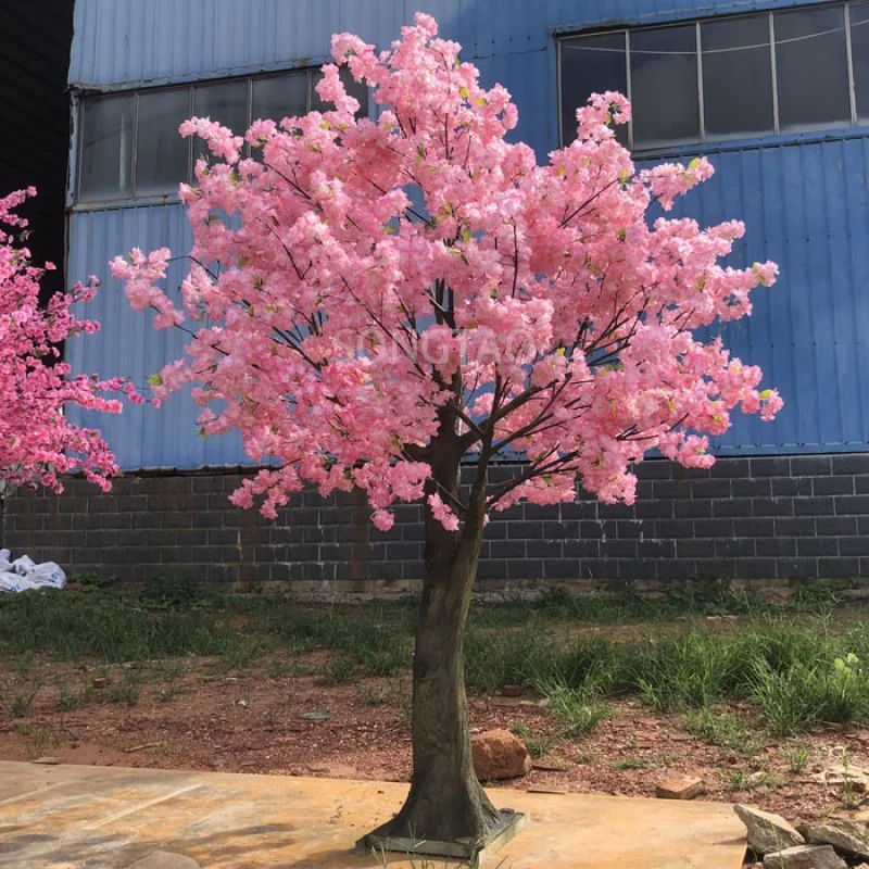 

custom.songtao Factory hot sales products Simulation sakura tree Large pink Plastic Artificial Cherry Blossom trees