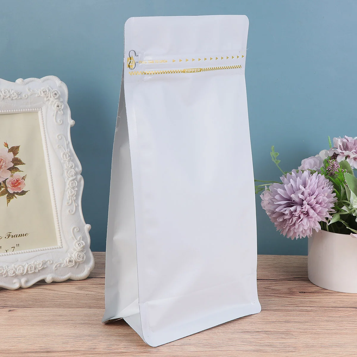 10 Pcs Coffee Packing Bag Heavy Duty Packaging Bags Stand up Space-saving Tea Eight Sides Self Baking