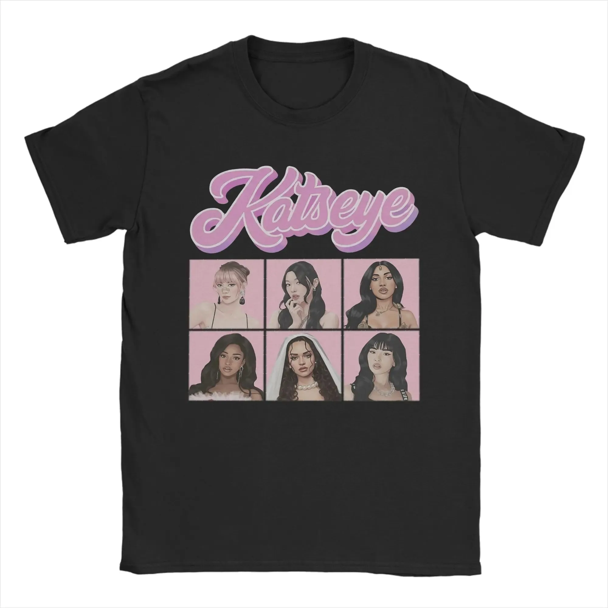 KATSEYE team members graphic 100%Cotton unisex shirt 2026 Summer New K-pop music fashion O-neck Y2k Short sleeve Tshirt fan gift