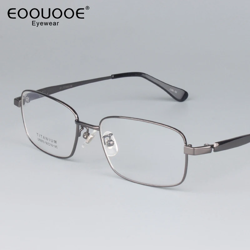 56mm Wide Glasses Frame Men's Pure Titanium Optical Myopia Reading Progressive Men Eyewear Business Office middle-aged Glasses